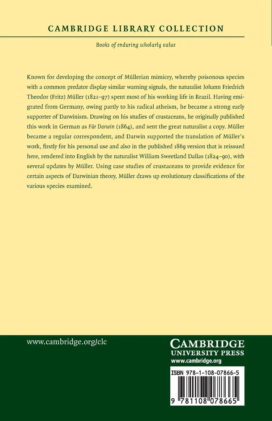 Rückseite: 9781108078665 | Facts and Arguments for Darwin | With Additions by the Author | Muller