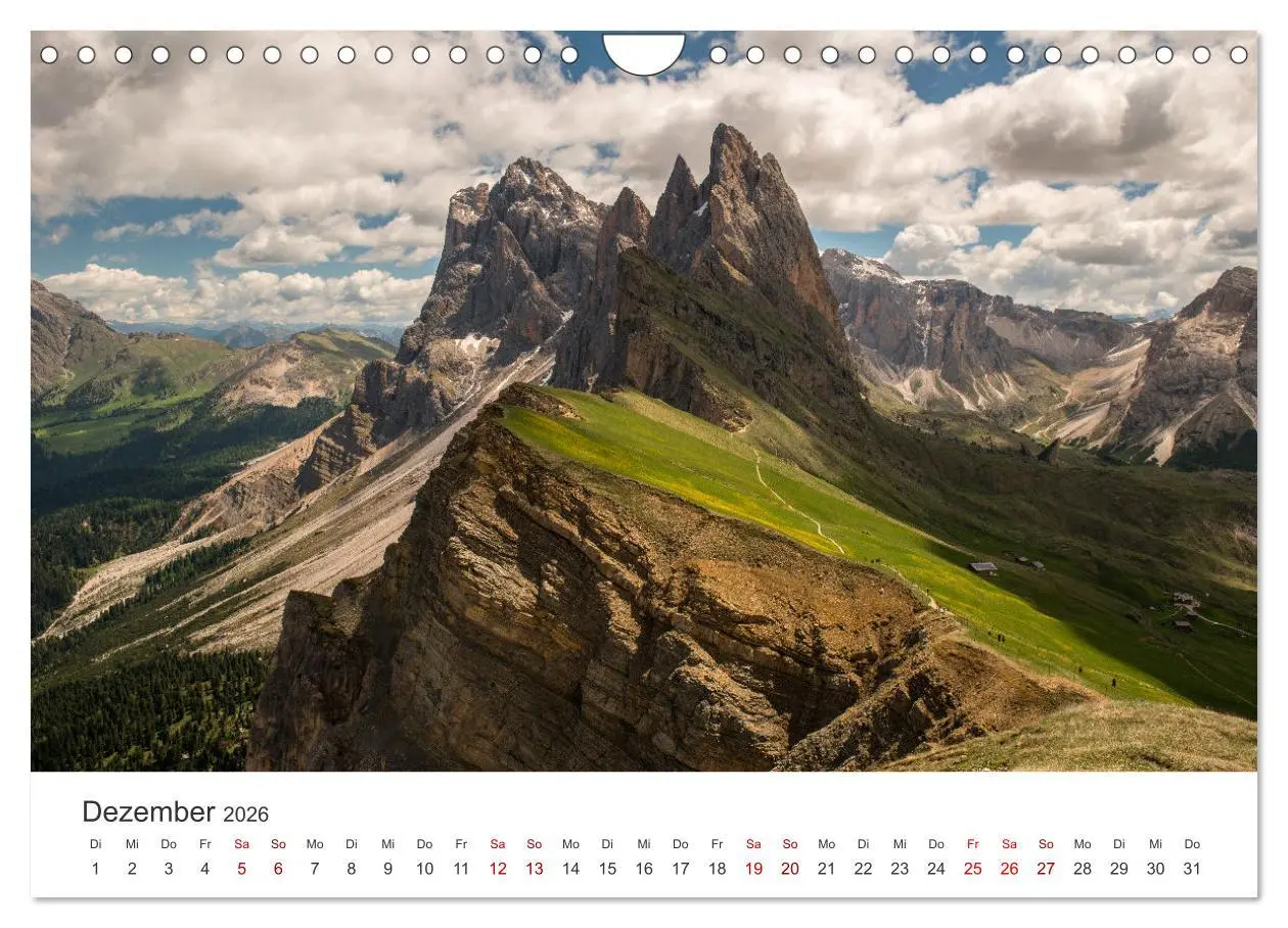 Bild: 9783457358665 | Ein Spaziergang in den Dolomiten (Wandkalender 2026 DIN A4 quer),...