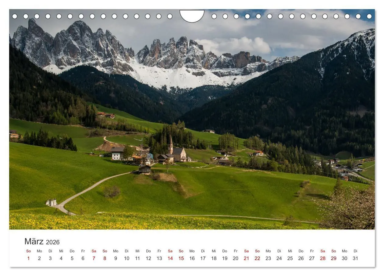 Bild: 9783457358665 | Ein Spaziergang in den Dolomiten (Wandkalender 2026 DIN A4 quer),...