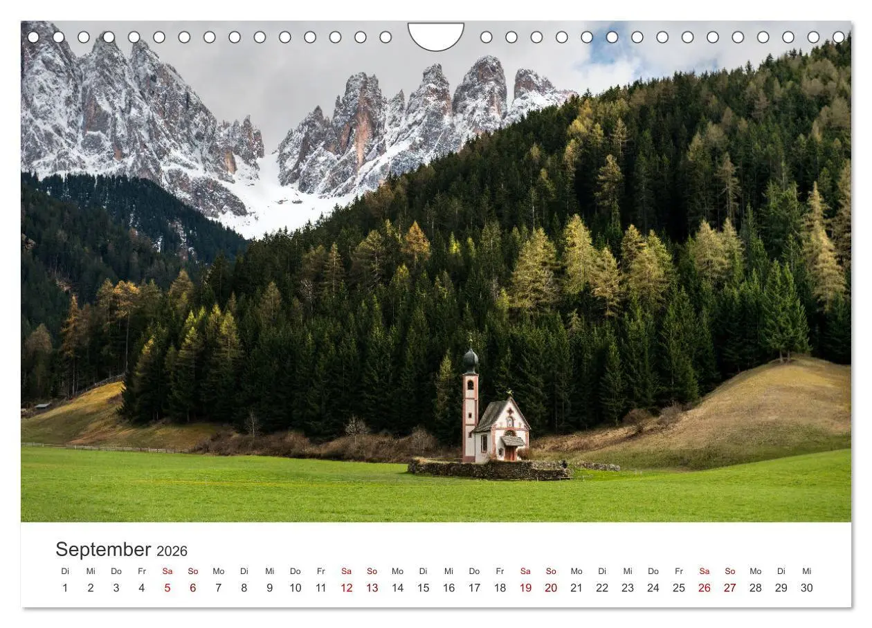 Bild: 9783457358665 | Ein Spaziergang in den Dolomiten (Wandkalender 2026 DIN A4 quer),...