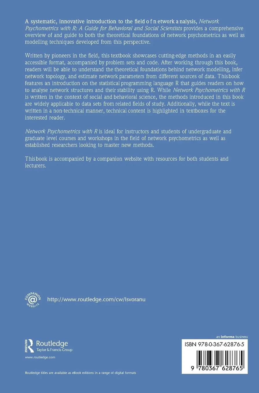 Rückseite: 9780367628765 | Network Psychometrics with R | Adela-Maria Isvoranu (u. a.) | Buch