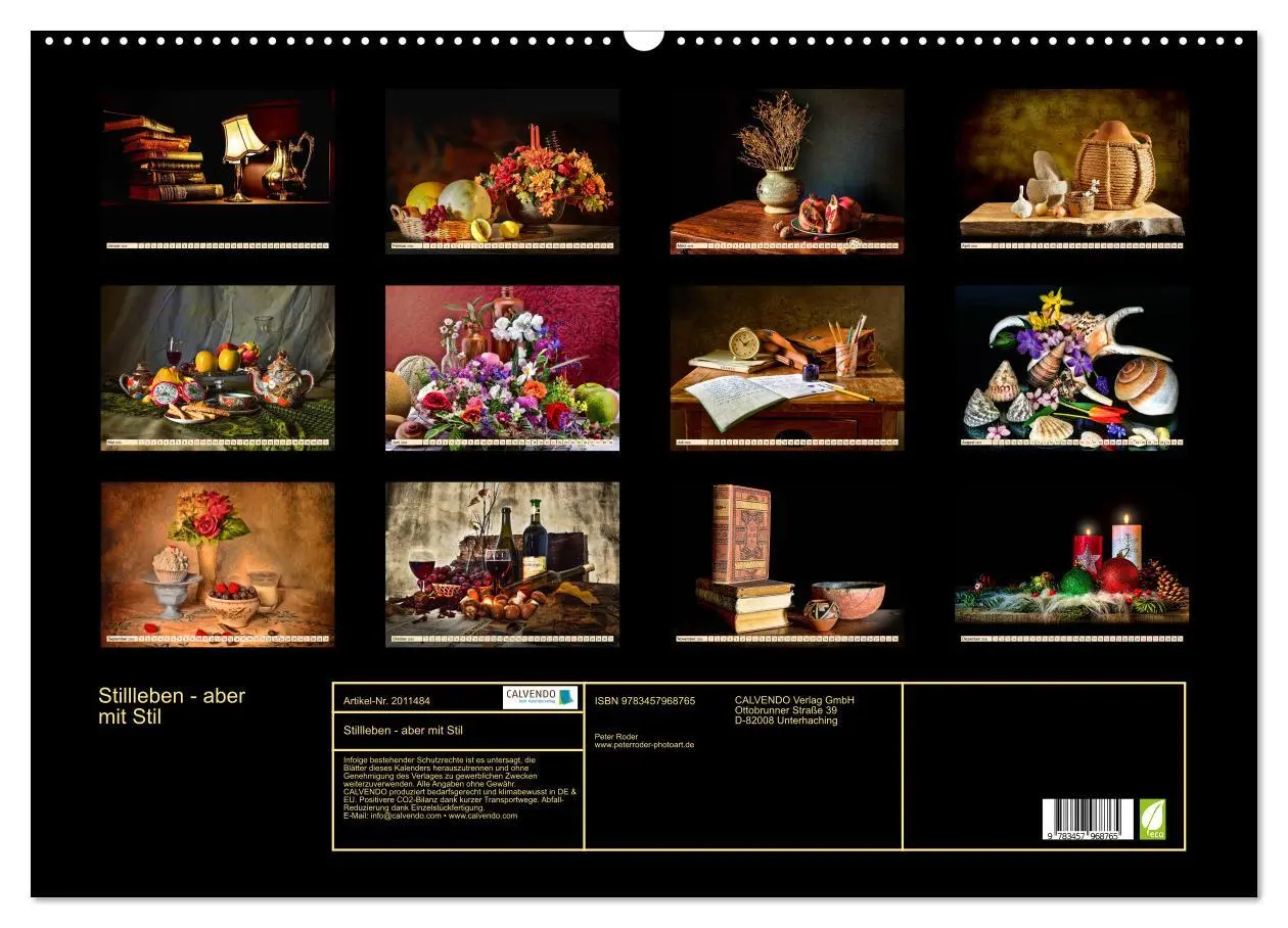 Bild: 9783457968765 | Stillleben - aber mit Stil (Wandkalender 2026 DIN A2 quer),...