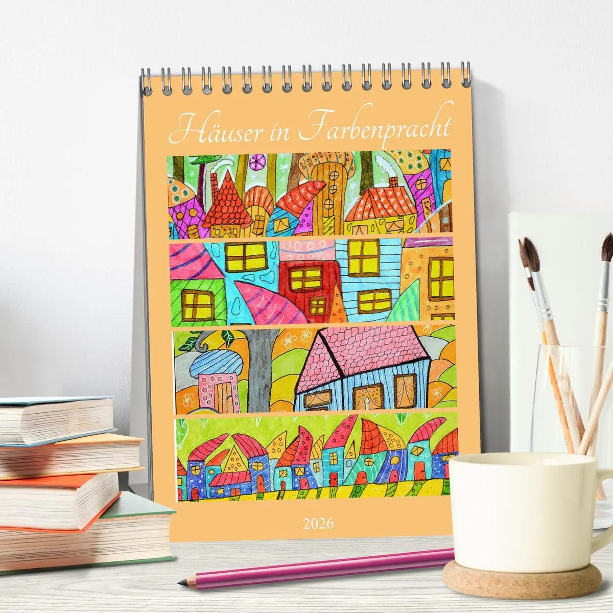 Bild: 9783516368765 | Häuser in Farbenpracht (Tischkalender 2026 DIN A5 hoch), CALVENDO...