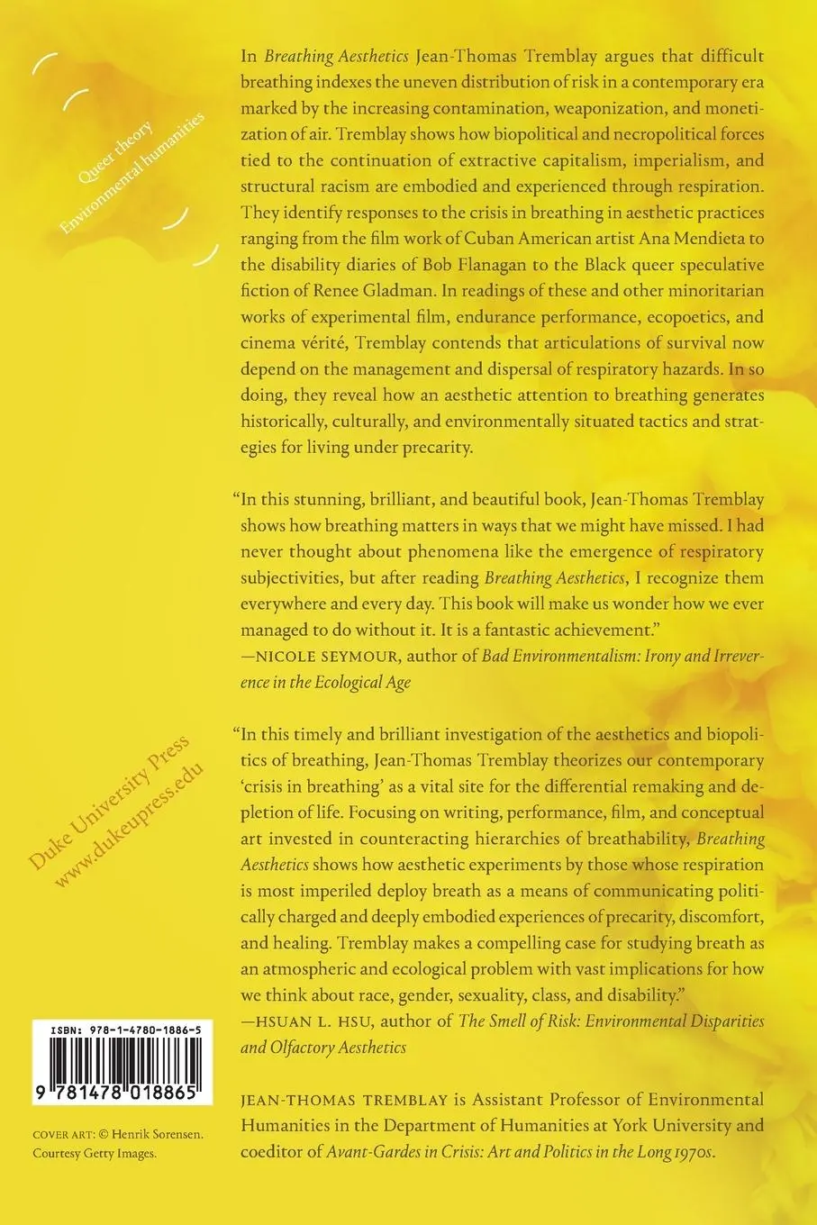 Rückseite: 9781478018865 | Breathing Aesthetics | Jean-Thomas Tremblay | Taschenbuch | Englisch