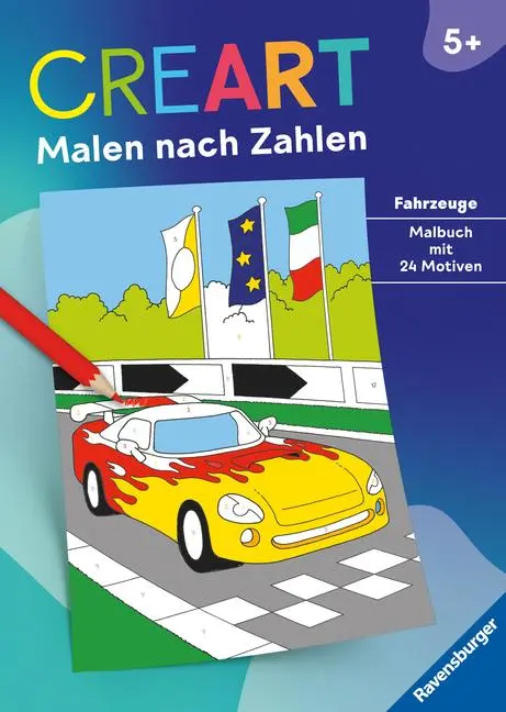 Cover: 9783473488865 | CreArt Malen nach Zahlen ab 5: Fahrzeuge | Rolf Bunse | Taschenbuch
