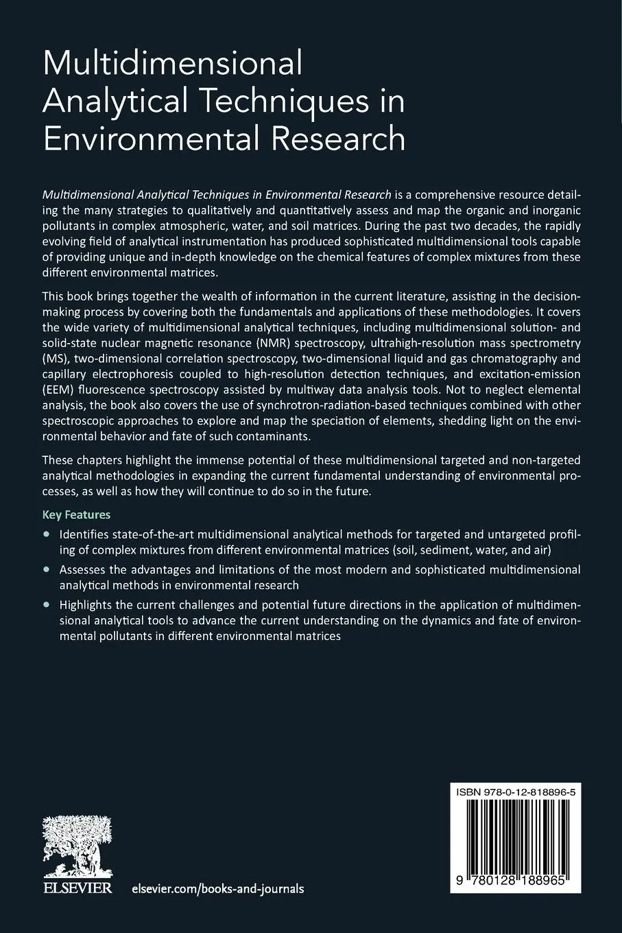 Rückseite: 9780128188965 | Multidimensional Analytical Techniques in Environmental Research
