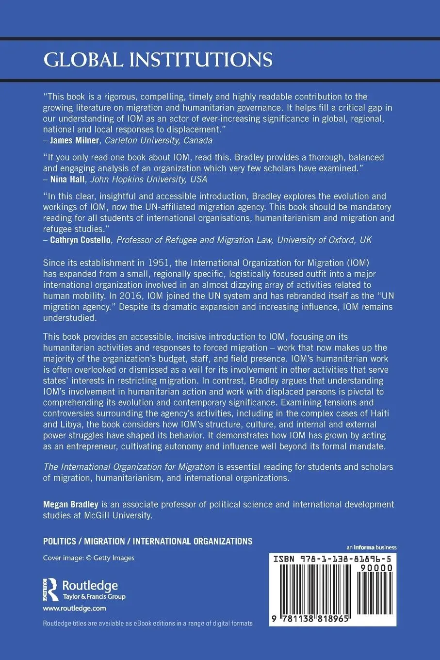 Rückseite: 9781138818965 | The International Organization for Migration | Megan Bradley | Buch