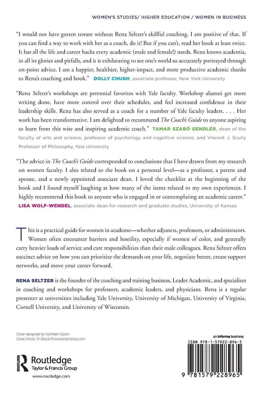 Rückseite: 9781579228965 | The Coach's Guide for Women Professors | Rena Seltzer | Taschenbuch