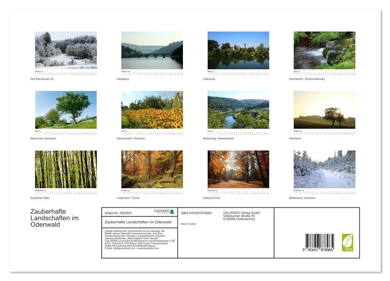 Bild: 9783457878965 | Zauberhafte Landschaften im Odenwald (Wandkalender 2026 DIN A3...