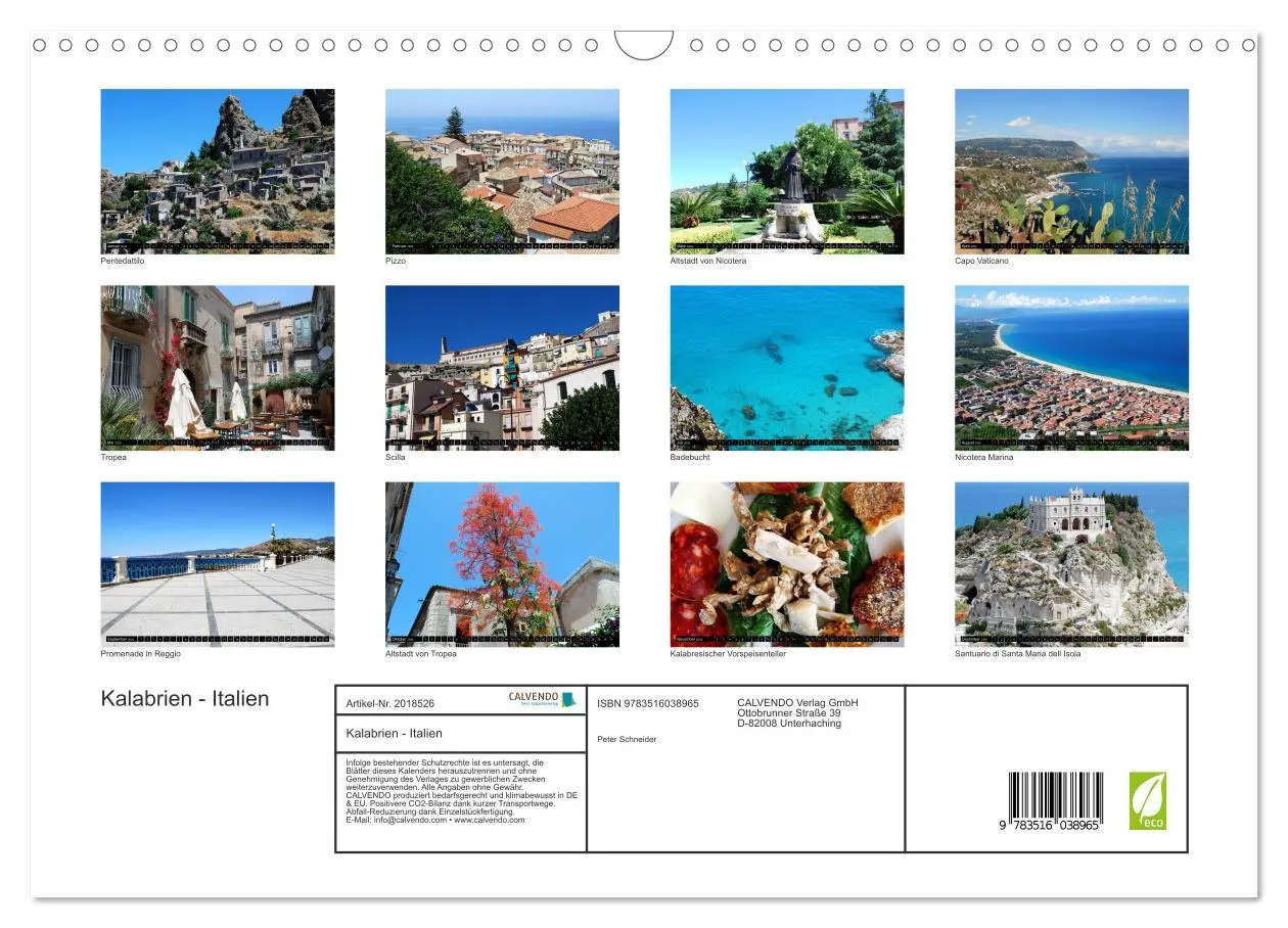 Bild: 9783516038965 | Kalabrien - Italien (Wandkalender 2026 DIN A3 quer), CALVENDO...
