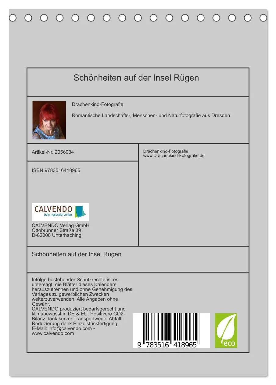 Bild: 9783516418965 | Schönheiten auf der Insel Rügen (Tischkalender 2026 DIN A5 hoch),...