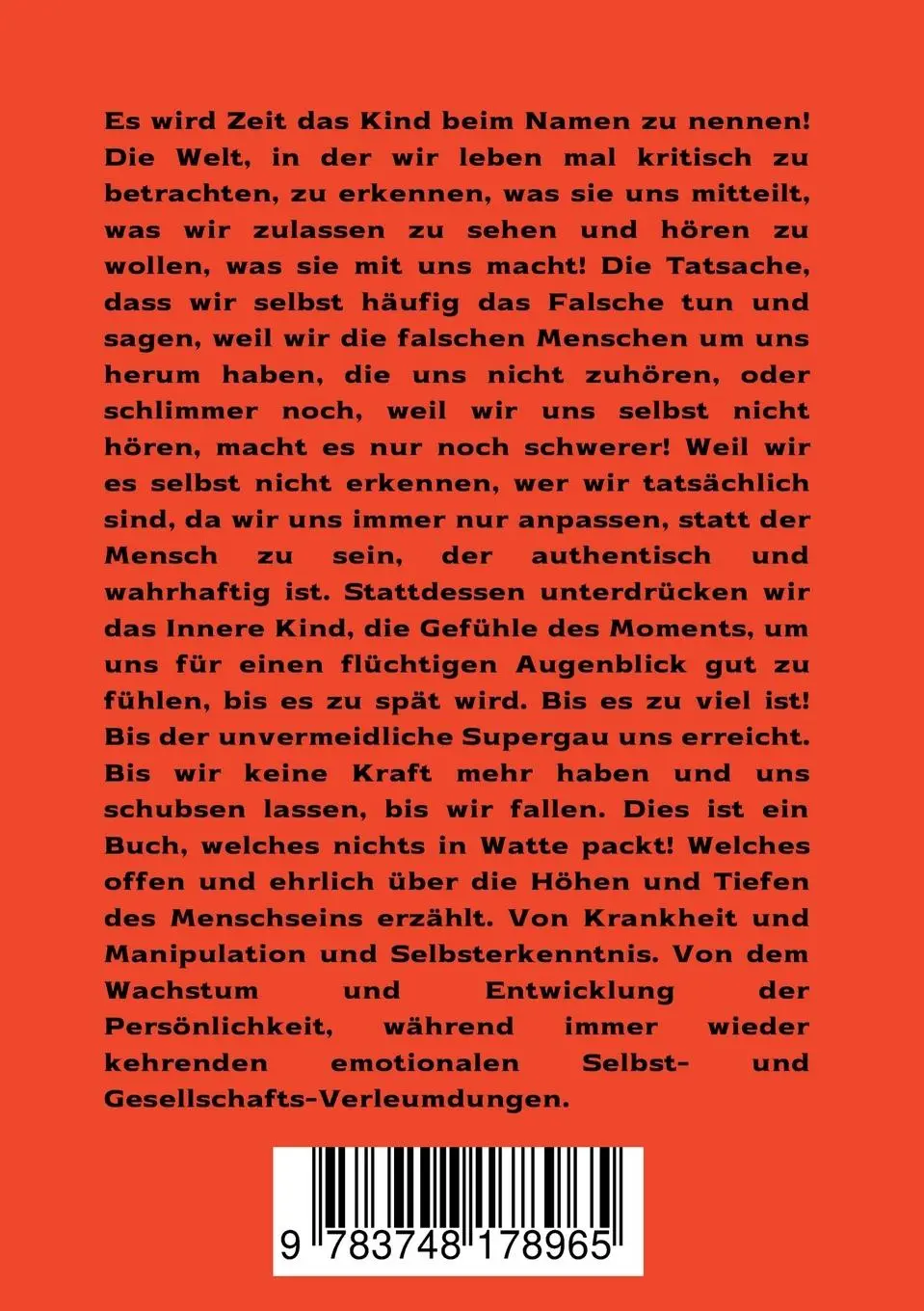 Rückseite: 9783748178965 | Vor den Zug springt man nicht! Man wird geschubst! | Anett Balak