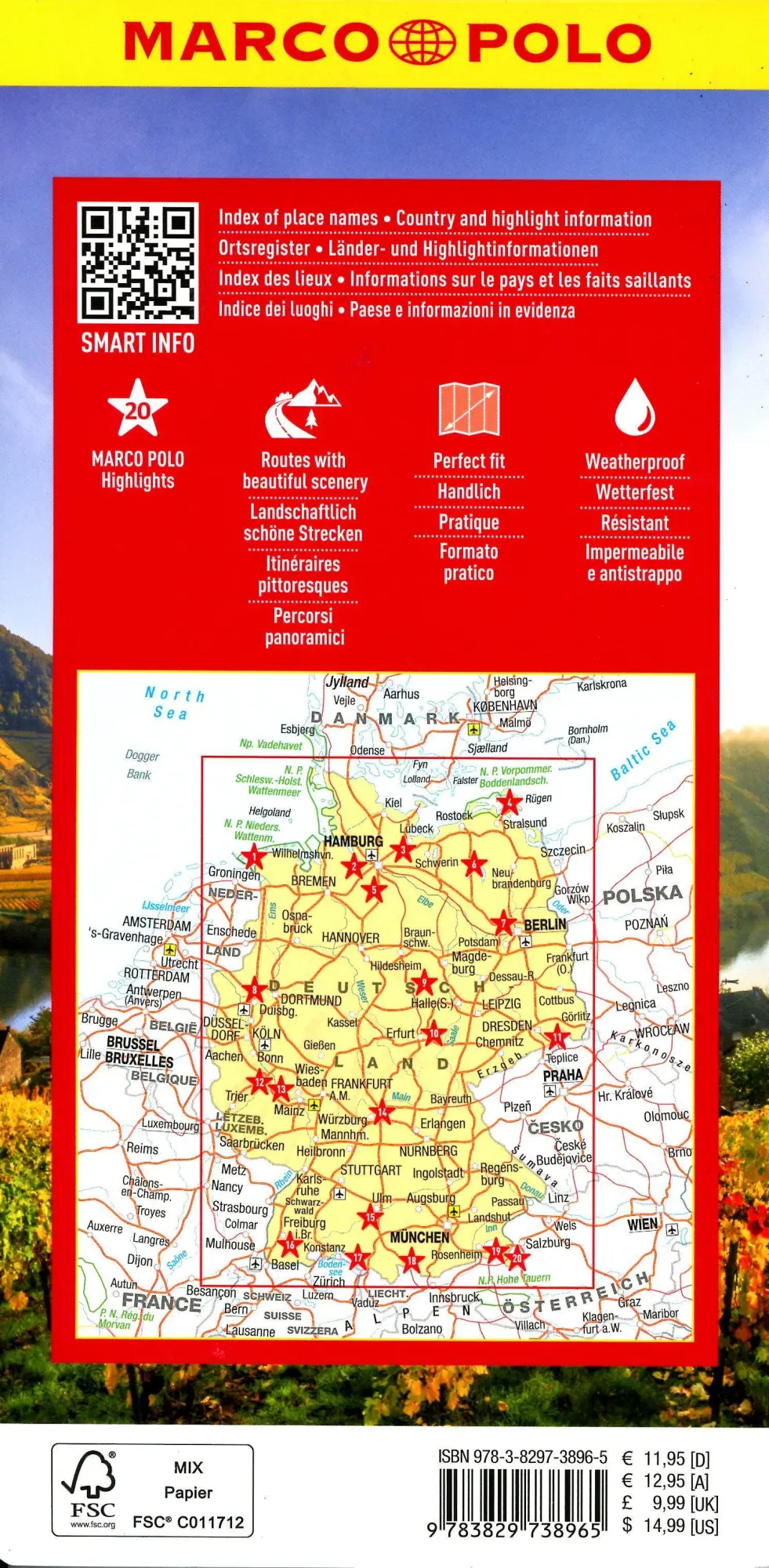 Bild: 9783829738965 | MARCO POLO Reisekarte Deutschland 1:800.000 | (Land-)Karte | Deutsch