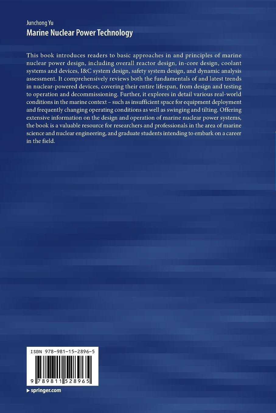 Rückseite: 9789811528965 | Marine Nuclear Power Technology | Junchong Yu | Taschenbuch | xviii