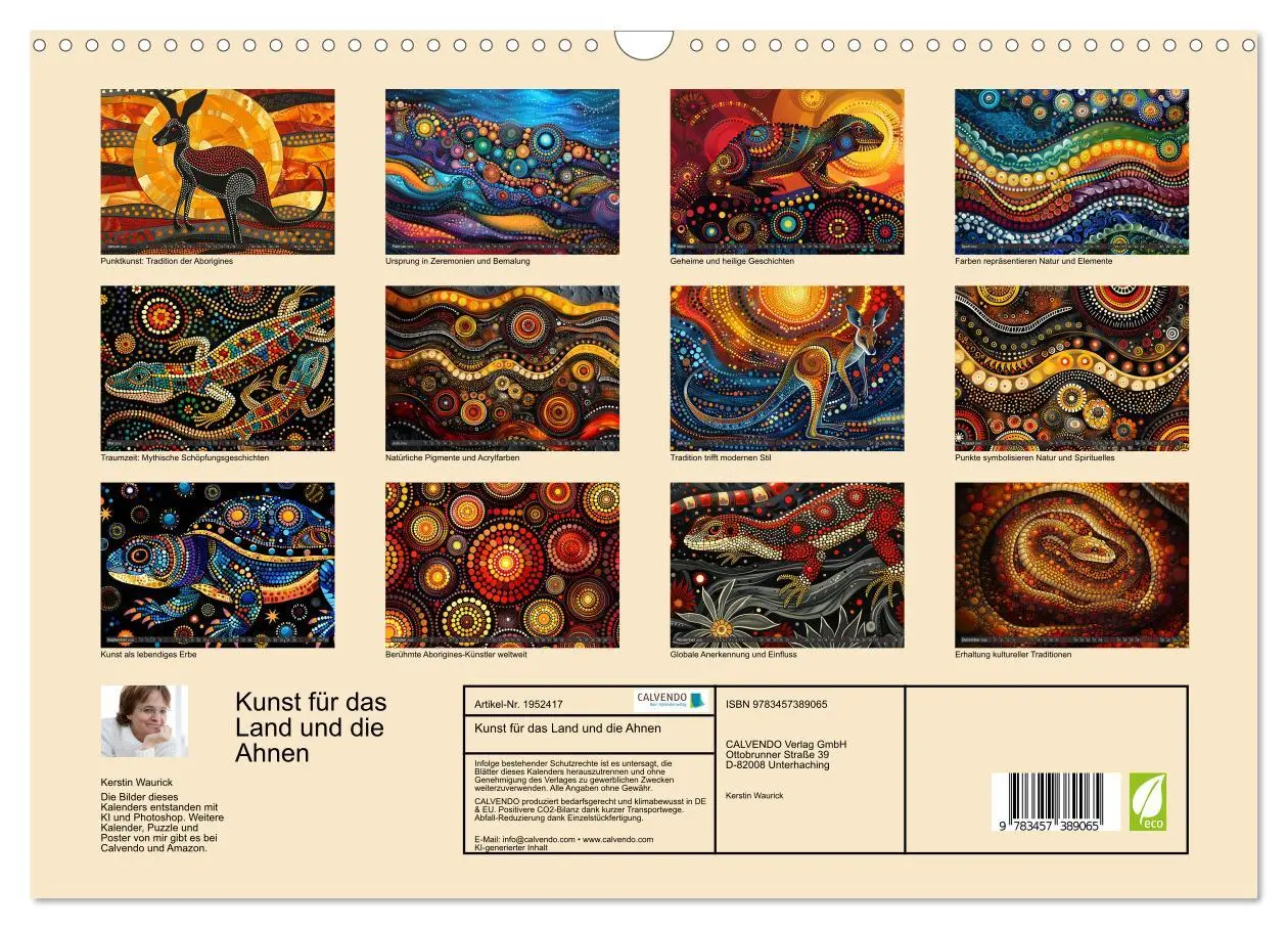 Bild: 9783457389065 | Kunst für das Land und die Ahnen (Wandkalender 2026 DIN A3 quer),...