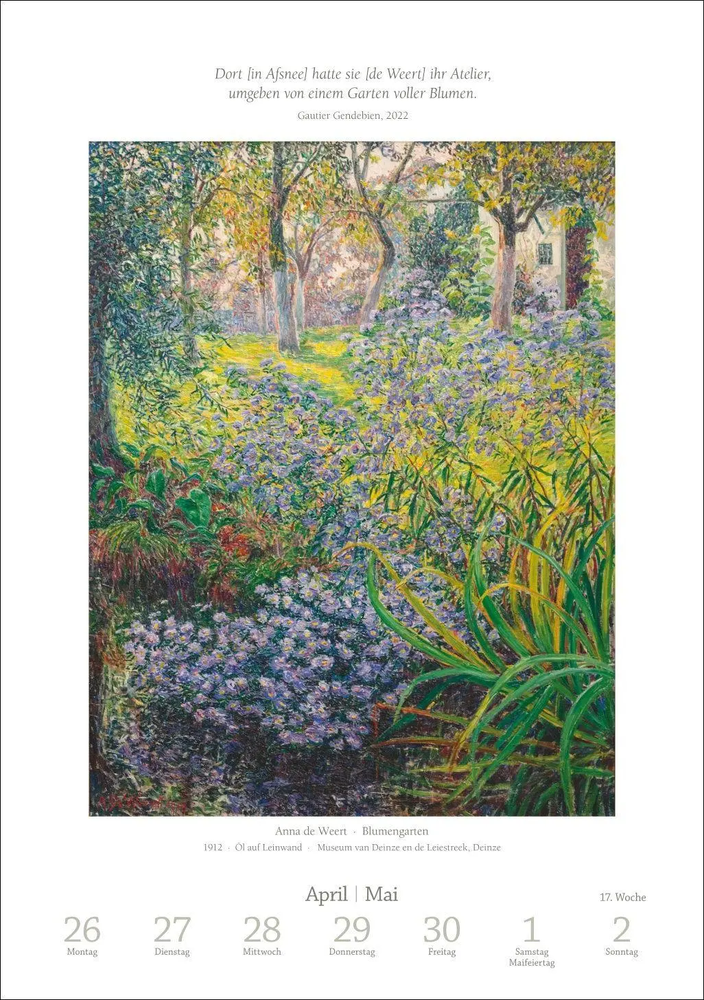 Bild: 9783840039065 | Kunst Wochen-Kulturkalender 2027 - 53 Meisterwerke der Malerei | 54 S.