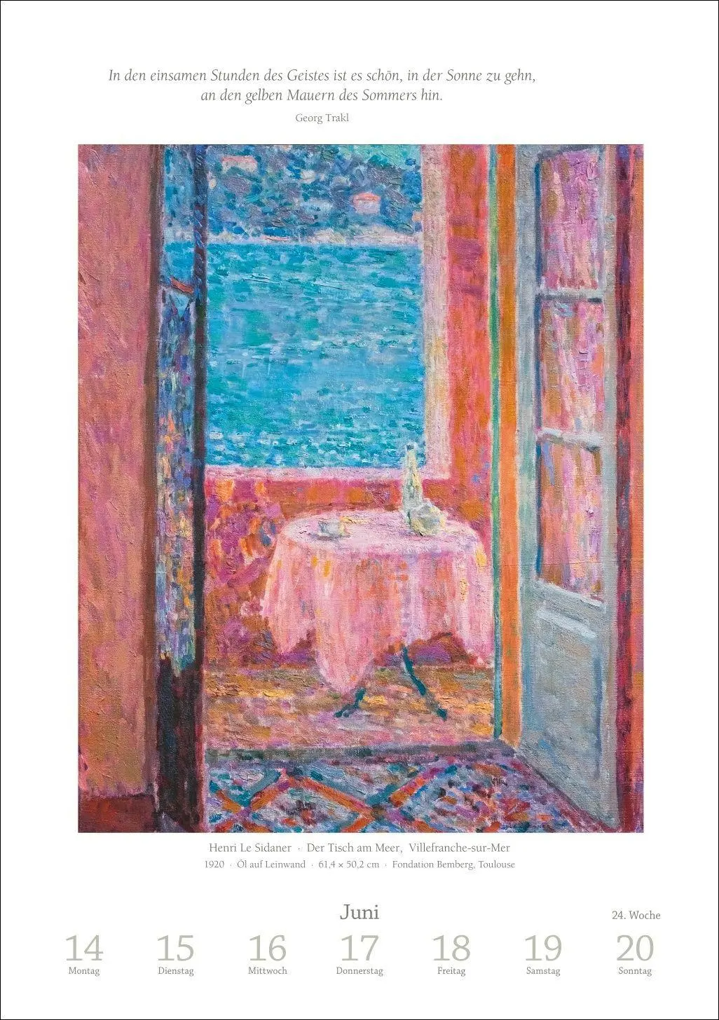 Bild: 9783840039065 | Kunst Wochen-Kulturkalender 2027 - 53 Meisterwerke der Malerei | 54 S.