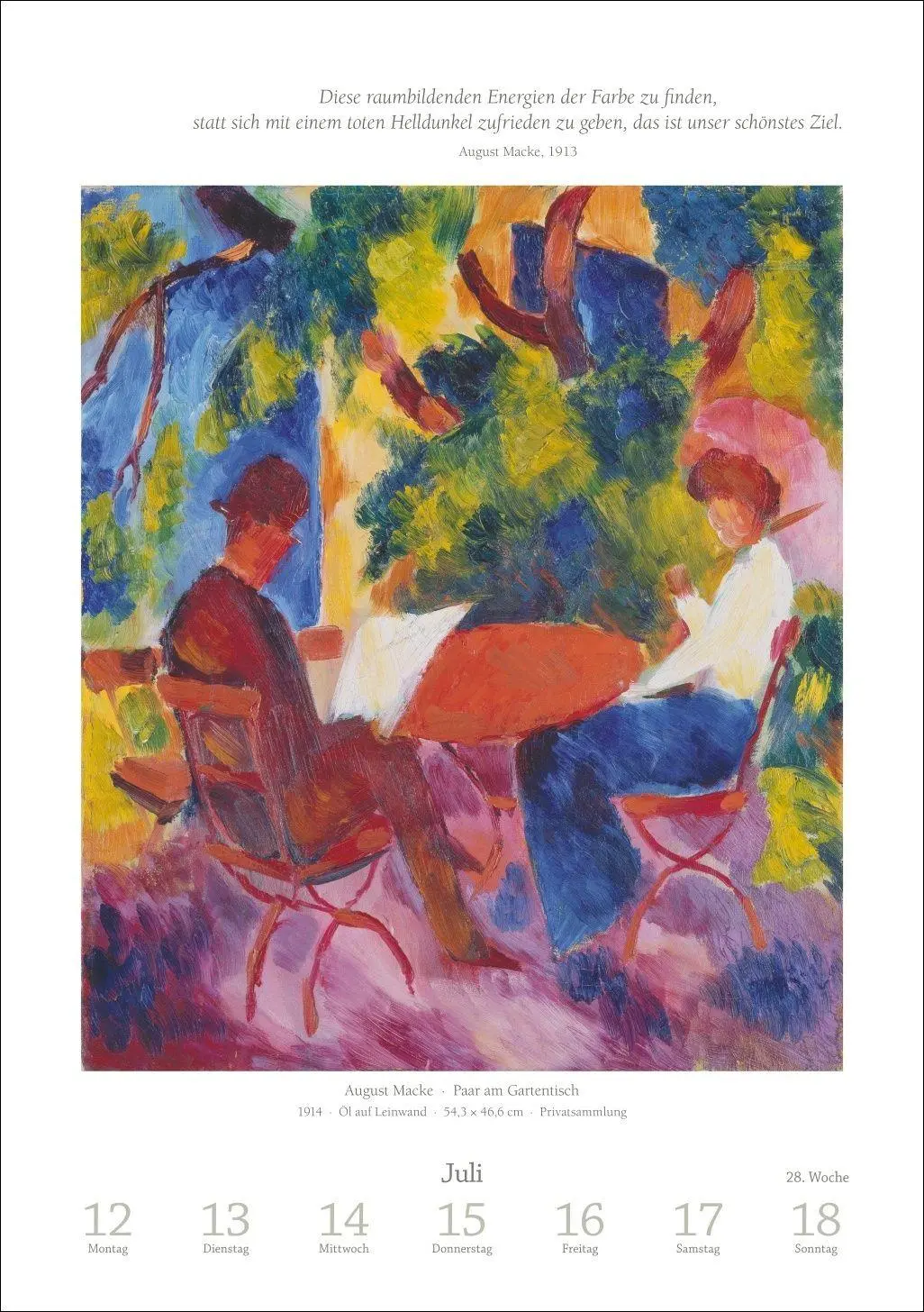 Bild: 9783840039065 | Kunst Wochen-Kulturkalender 2027 - 53 Meisterwerke der Malerei | 54 S.