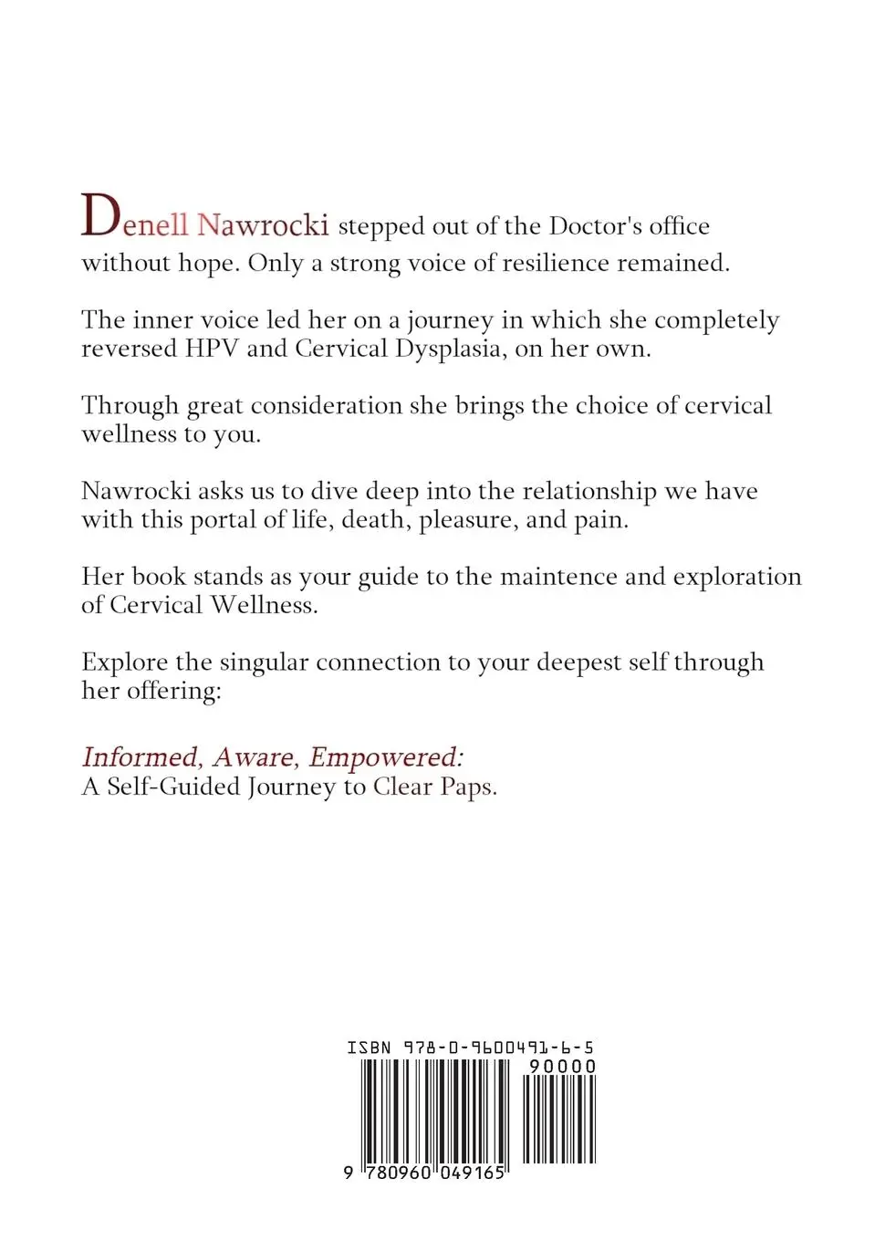 Rückseite: 9780960049165 | Informed, Aware, Empowered | A Self-Guided Journey to Clear Paps