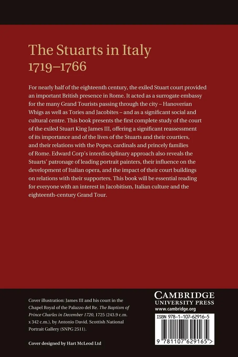 Rückseite: 9781107629165 | The Stuarts in Italy, 1719-1766 | Edward Corp | Taschenbuch | Englisch