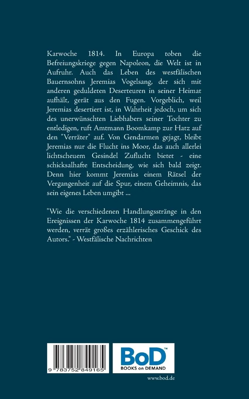Rückseite: 9783752849165 | Moorteufel | Historischer Roman | Mani Beckmann | Taschenbuch | 296 S.