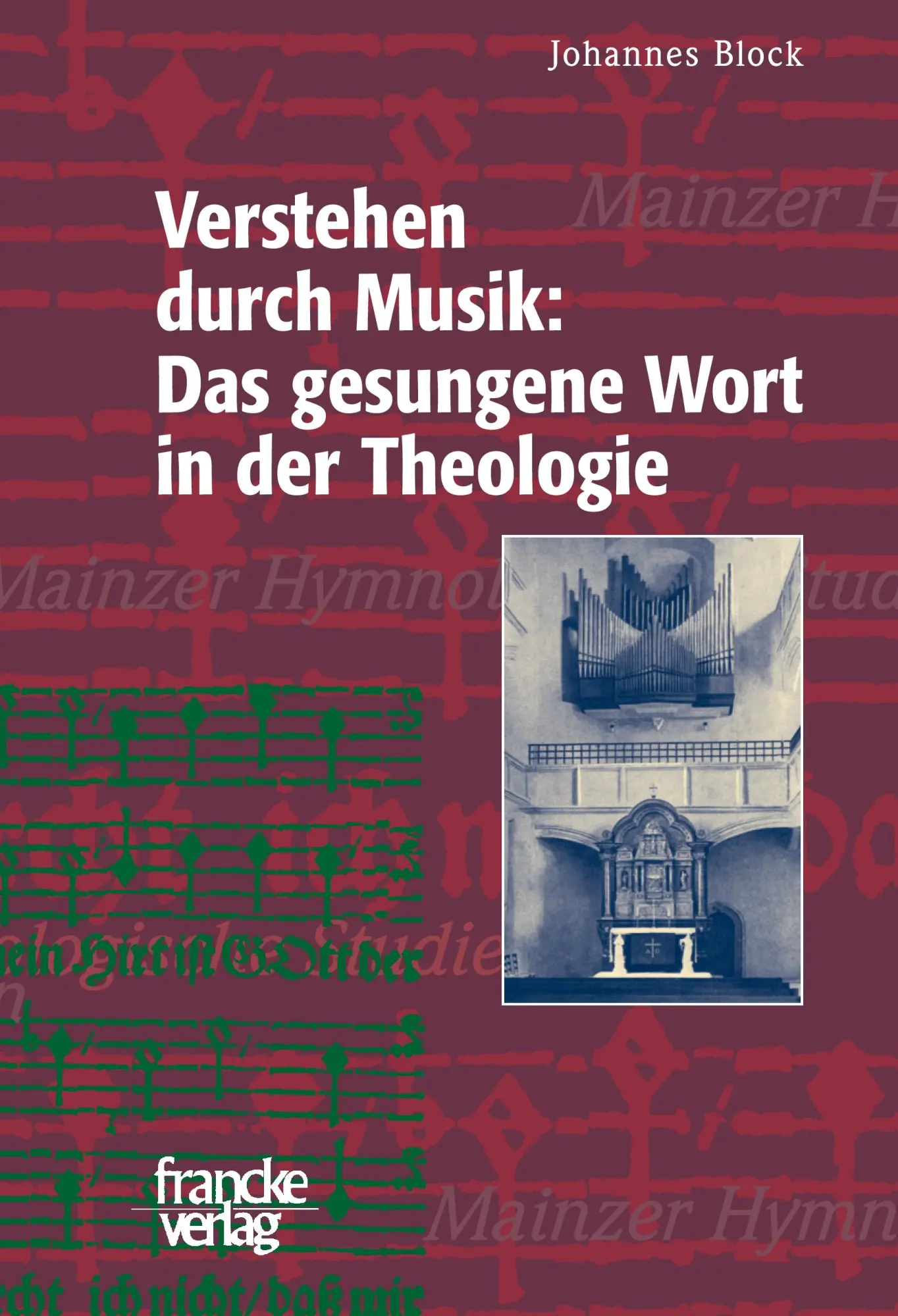 Cover: 9783772029165 | Verstehen durch Musik: Das gesungene Wort in der Theologie | Block | X