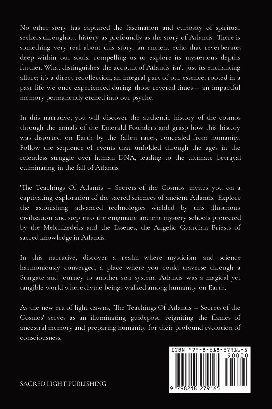 Rückseite: 9798218279165 | The Teachings Of Atlantis - Secrets of the Cosmos | Michael Love