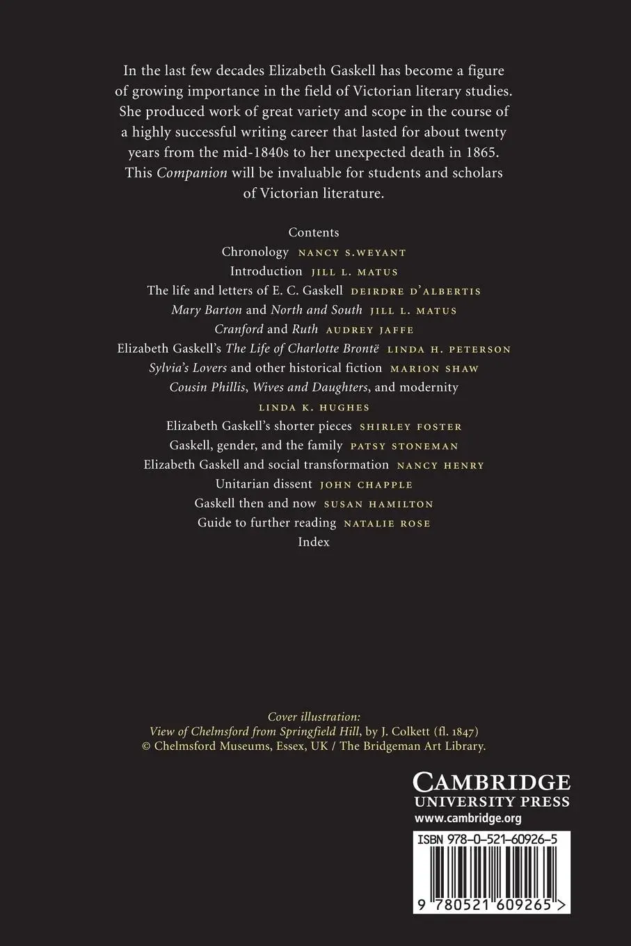 Rückseite: 9780521609265 | The Cambridge Companion to Elizabeth Gaskell | Jill L. Matus | Buch