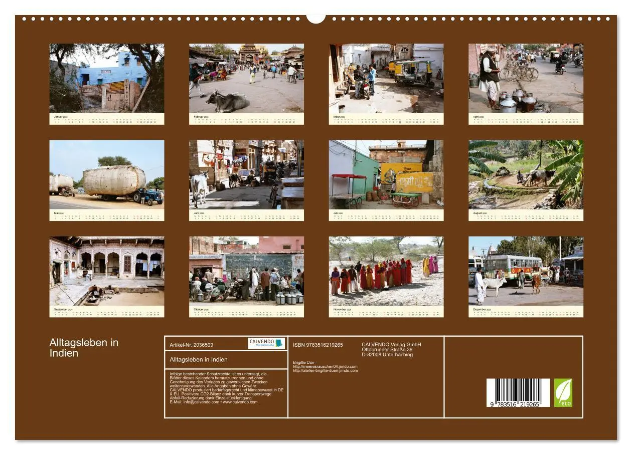 Bild: 9783516219265 | Alltagsleben in Indien (hochwertiger Premium Wandkalender 2026 DIN...