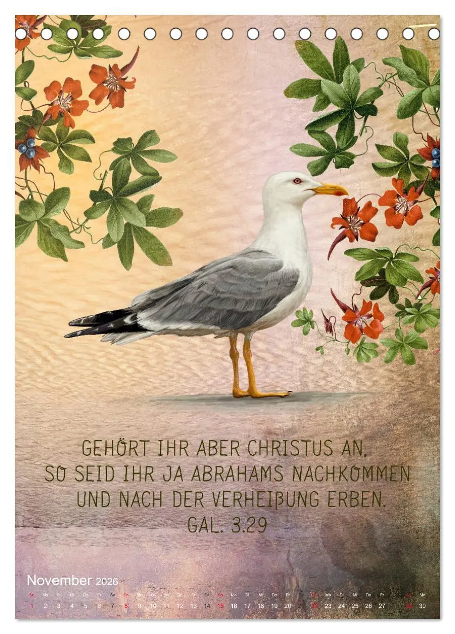 Bild: 9783516389265 | Bibelworte für Vogelfreunde (Tischkalender 2026 DIN A5 hoch),...