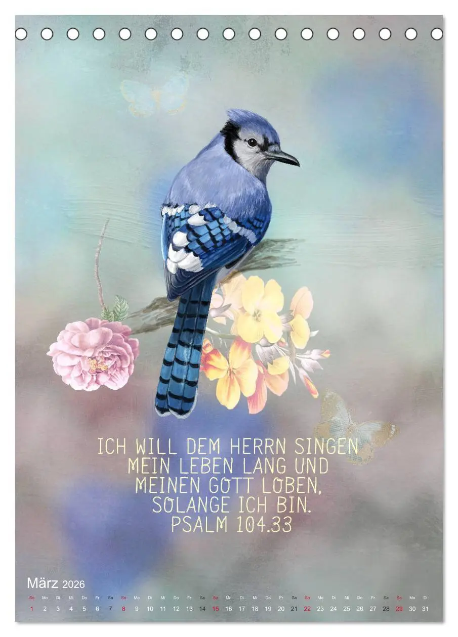 Bild: 9783516389265 | Bibelworte für Vogelfreunde (Tischkalender 2026 DIN A5 hoch),...