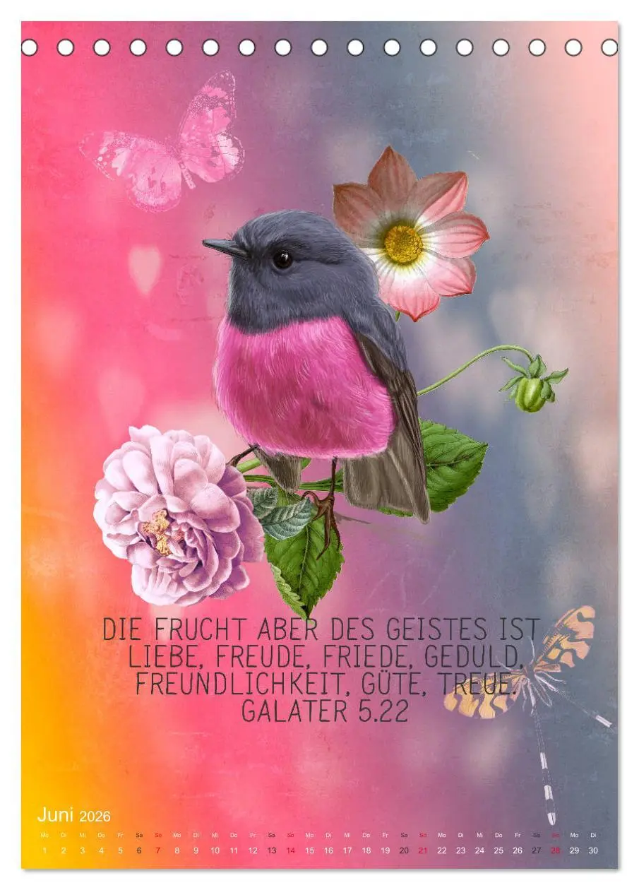 Bild: 9783516389265 | Bibelworte für Vogelfreunde (Tischkalender 2026 DIN A5 hoch),...