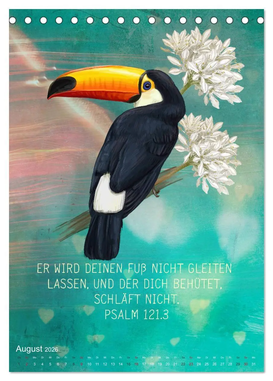 Bild: 9783516389265 | Bibelworte für Vogelfreunde (Tischkalender 2026 DIN A5 hoch),...