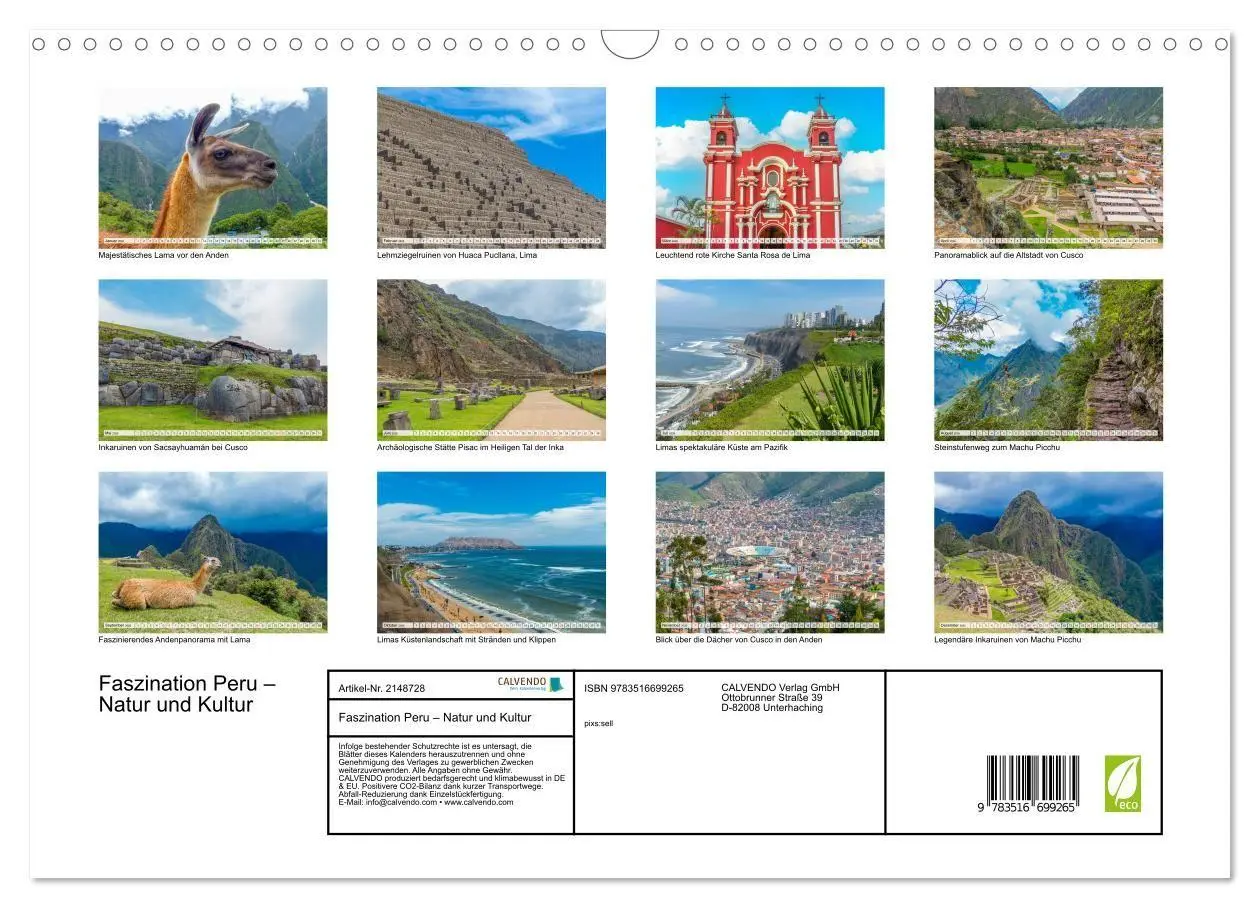 Bild: 9783516699265 | Faszination Peru - Natur und Kultur (Wandkalender 2026 DIN A3...