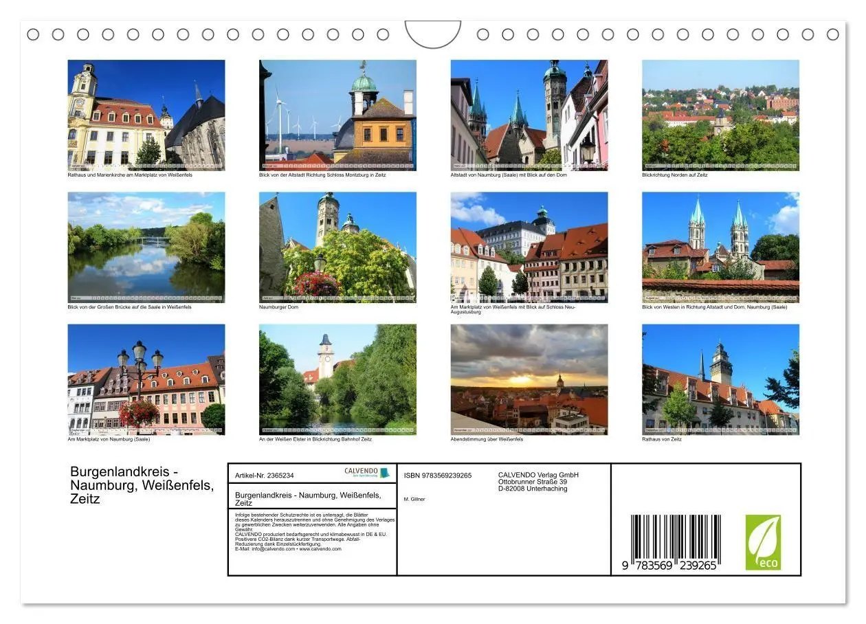 Bild: 9783569239265 | Burgenlandkreis - Naumburg, Weißenfels, Zeitz (Wandkalender 2027...