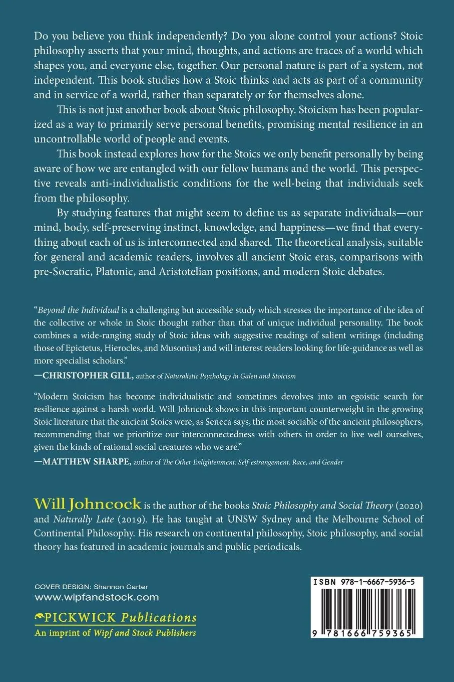 Rückseite: 9781666759365 | Beyond the Individual | Will Johncock | Taschenbuch | Englisch | 2023