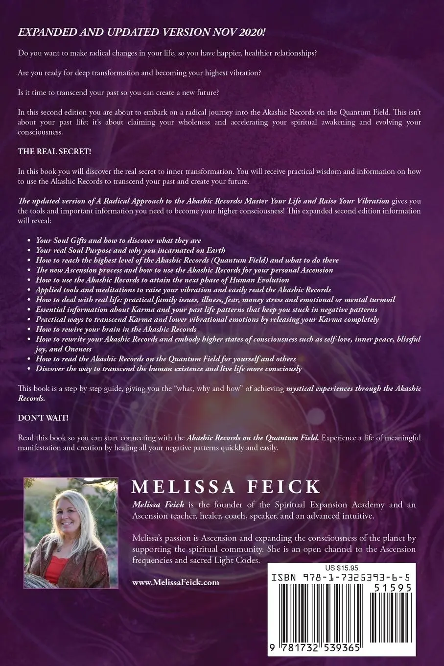 Rückseite: 9781732539365 | A Radical Approach to the Akashic Records | Melissa Feick | Buch