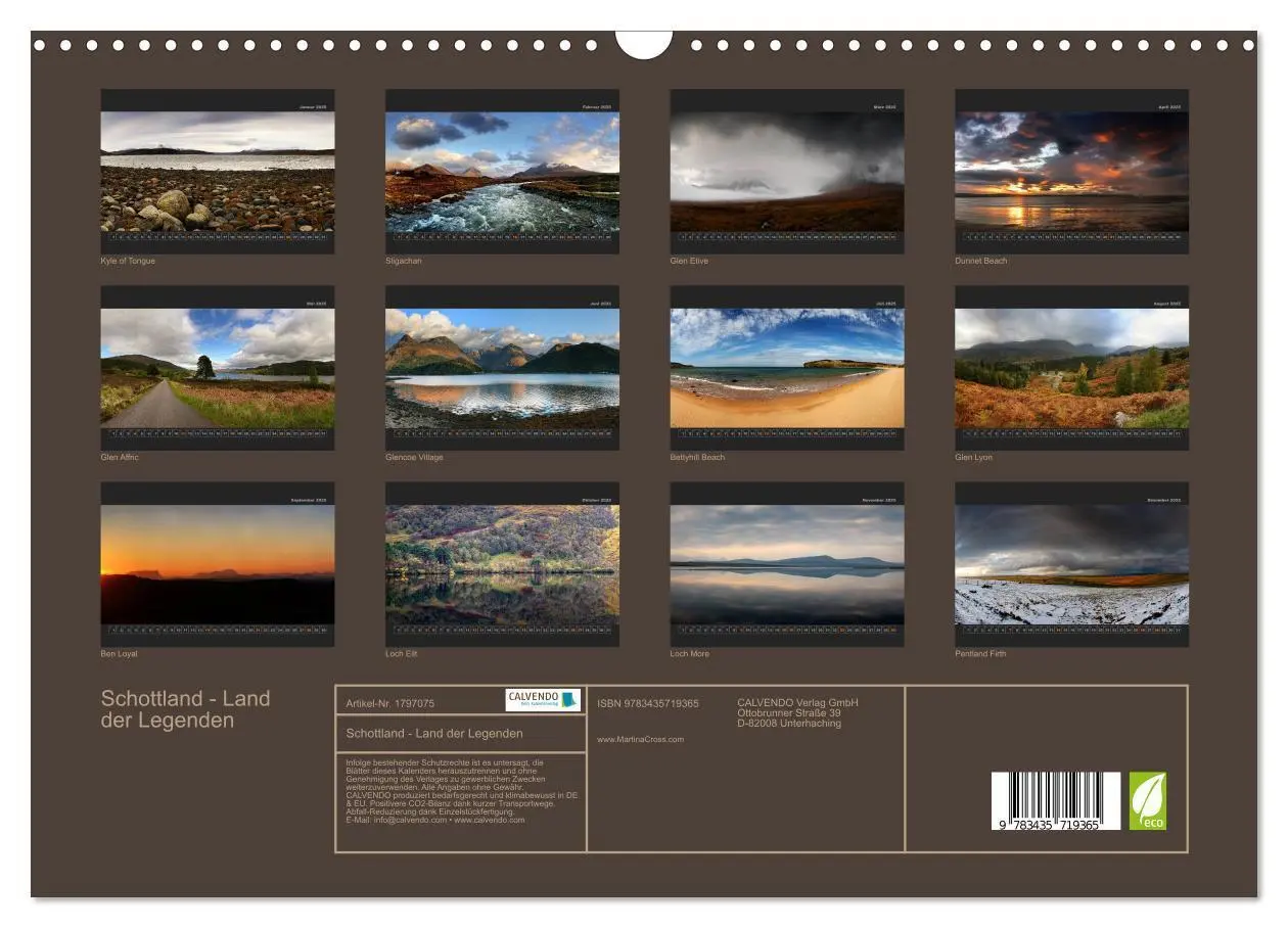 Bild: 9783435719365 | Schottland - Land der Legenden (Wandkalender 2025 DIN A3 quer),...