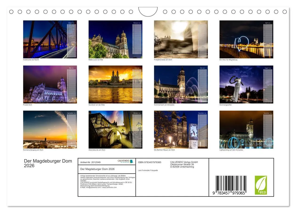 Bild: 9783457979365 | Der Magdeburger Dom 2026 (Wandkalender 2026 DIN A4 quer), CALVENDO...
