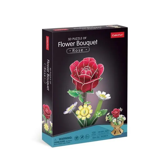 Cover: 7640409429465 | CUBICFUN - 3D Puzzle Blumentopf Rose 120 Teile | Spiel | 663301 | 2025