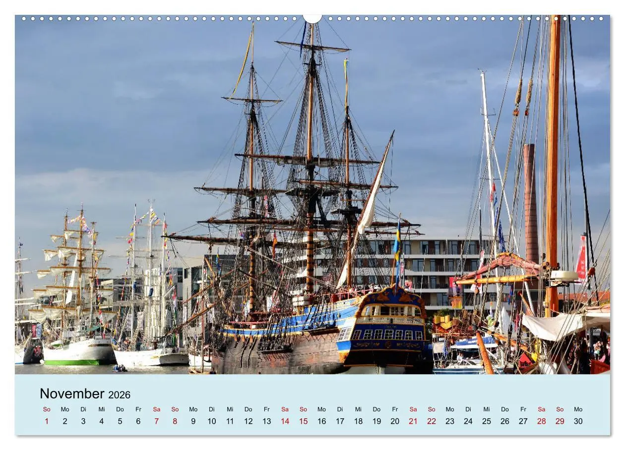 Bild: 9783457899465 | Parade der Windjammer - 2026 (Wandkalender 2026 DIN A2 quer),...