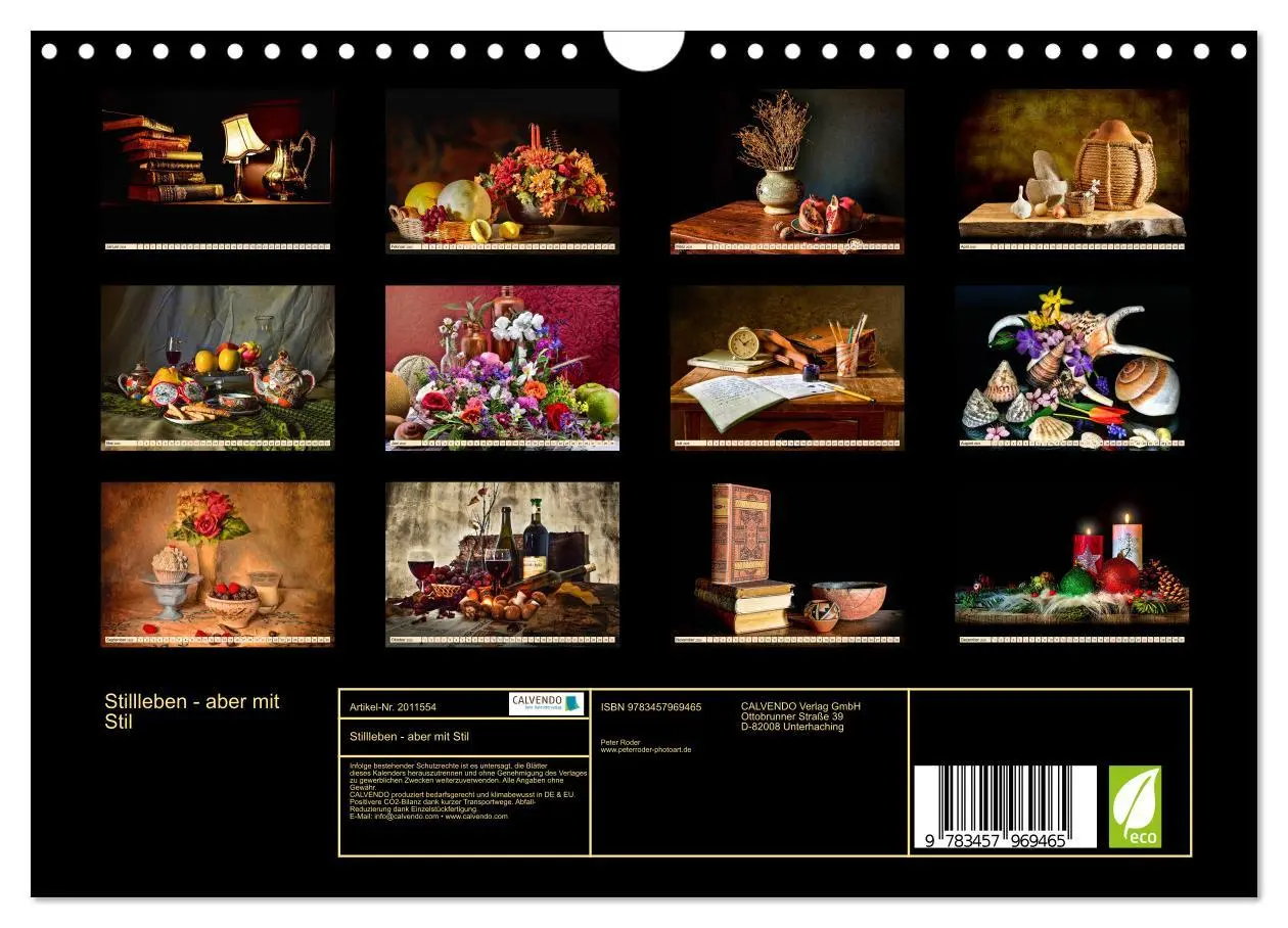 Bild: 9783457969465 | Stillleben - aber mit Stil (Wandkalender 2026 DIN A4 quer),...