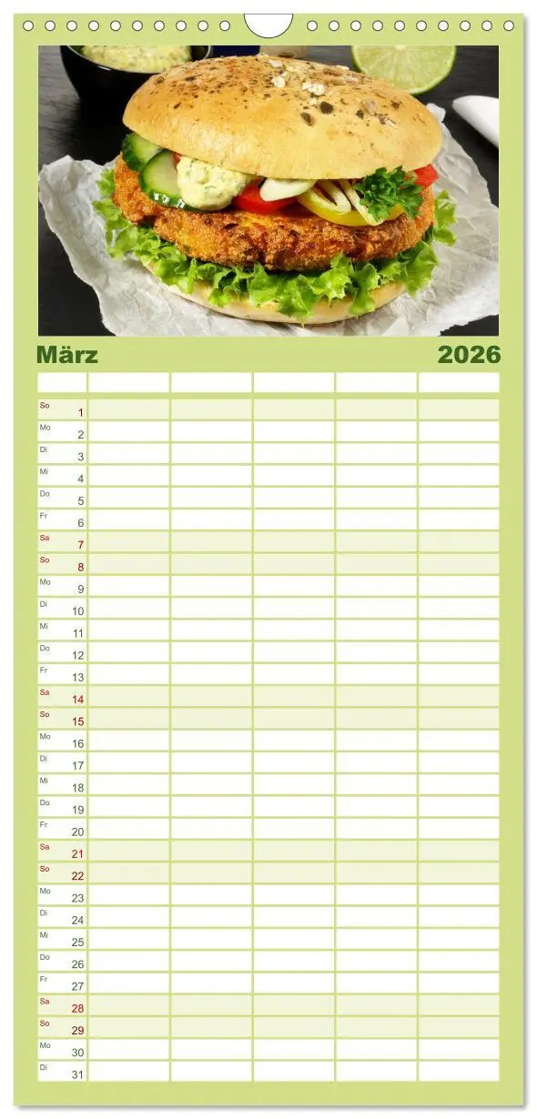 Bild: 9783516509465 | Familienplaner 2026 - Vegan Food Kalender - Gerichte und Snacks mit...