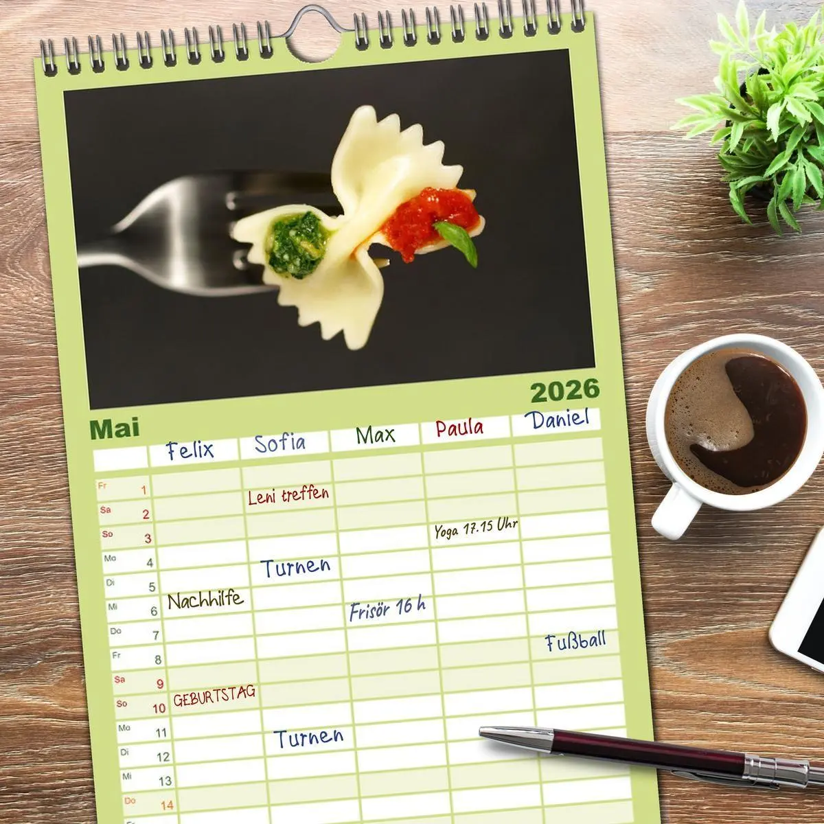 Bild: 9783516509465 | Familienplaner 2026 - Vegan Food Kalender - Gerichte und Snacks mit...