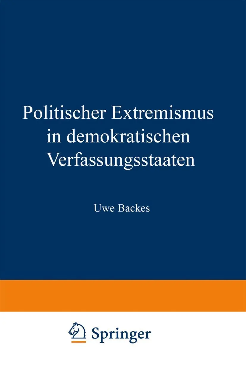 Cover: 9783531119465 | Politischer Extremismus in demokratischen Verfassungsstaaten | Backes