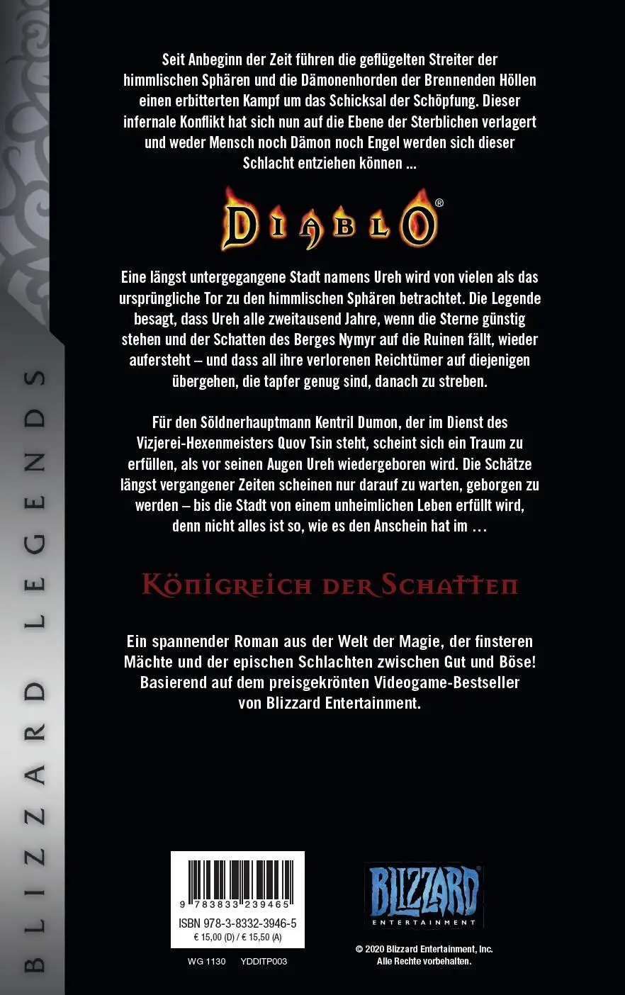 Rückseite: 9783833239465 | Diablo: Das Königreich der Schatten | Blizzard Legends | Knaak | Buch