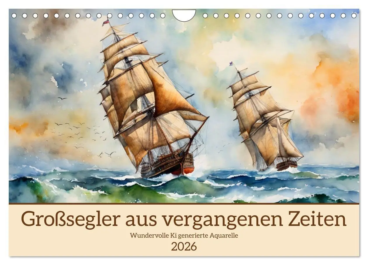 Cover: 9783457339565 | Großsegler aus vergangenen Zeiten (Wandkalender 2026 DIN A4 quer),...