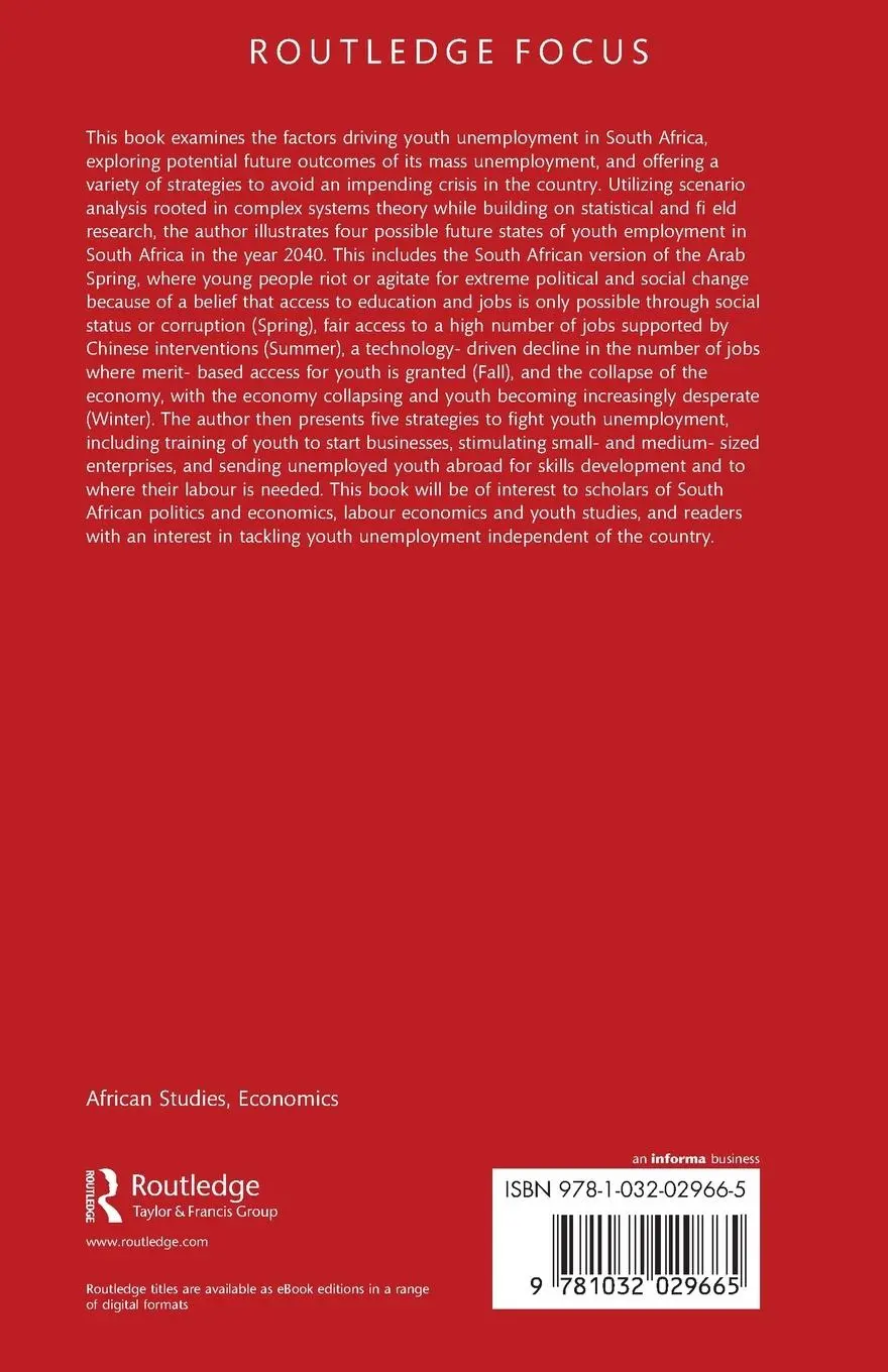 Rückseite: 9781032029665 | Youth Unemployment Scenarios | South Africa in 2040 | Matschke | Buch