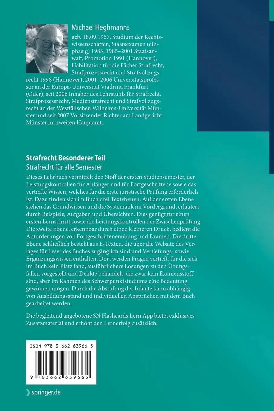 Rückseite: 9783662639665 | Strafrecht Besonderer Teil | Michael Heghmanns | Bundle | Paperback