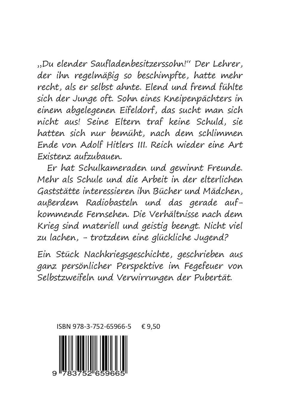 Rückseite: 9783752659665 | Du elender Saufladenbesitzerssohn! | Ein Tagebuch-Roman | Peter Haida